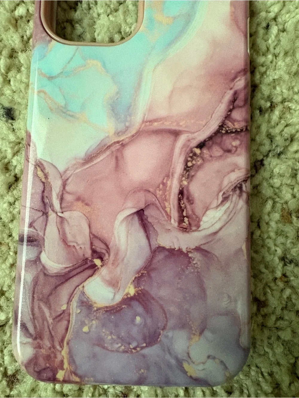 Marble Print iPhone 13 Case - Pink & Blue
